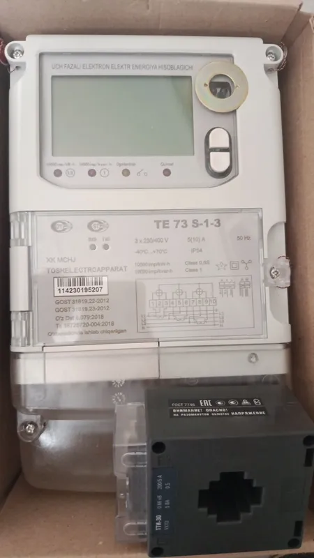 Elektr hisoblagich 3 faza, tok transformatori bilan 200/5 Elektr hisoblagich 3 faza, tok transformatori bilan 200/5