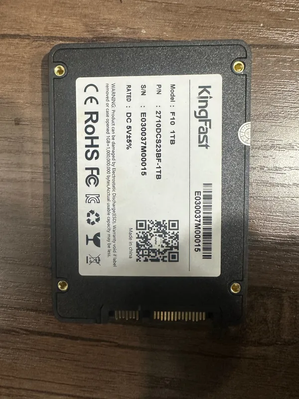 (ПОЧТИ НОВЫЙ) Емкость 100%, SSD sata 1tb, Kingfast — фото 1