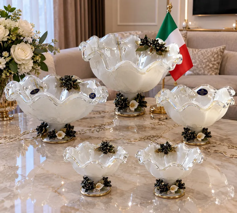 Srochna Italyan Murano white crystal🇮🇹chinnilar 1 Srochna Italyan Murano white crystal🇮🇹chinnilar 1