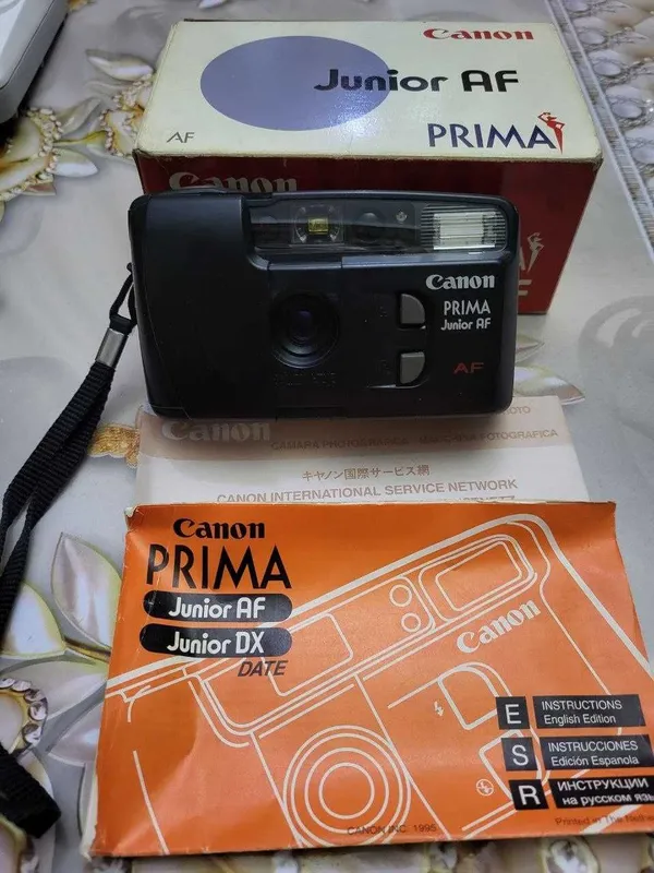 Фотоаппарат плёночный Canon Junior AF PRIMA пр-во Япония б/у Фотоаппарат плёночный Canon Junior AF PRIMA пр-во Япония б/у