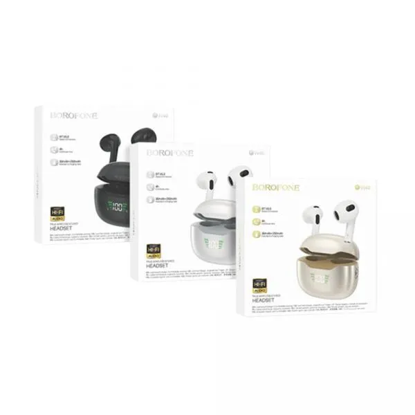 Borofone BW40 Moon Silver simsiz quloqchinlari 2 Borofone BW40 Moon Silver simsiz quloqchinlari 2