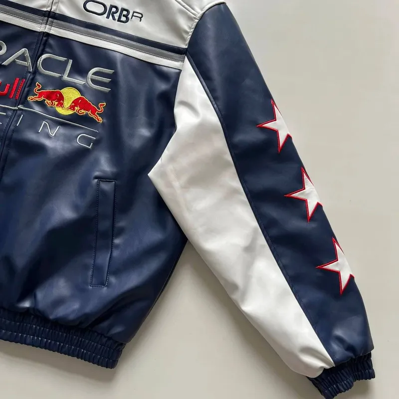 Куртка кожаная Redbull Formula 1 для весны и осени — фото 3