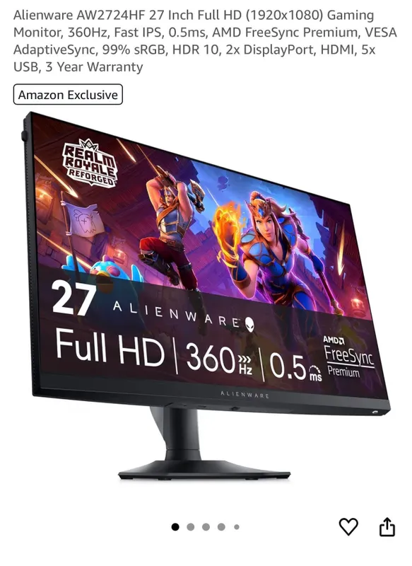 Alienware 27’inch 360hz monitor 1 Alienware 27’inch 360hz monitor 1