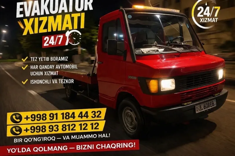 Tezkor evakuvator xizmati 24/7
