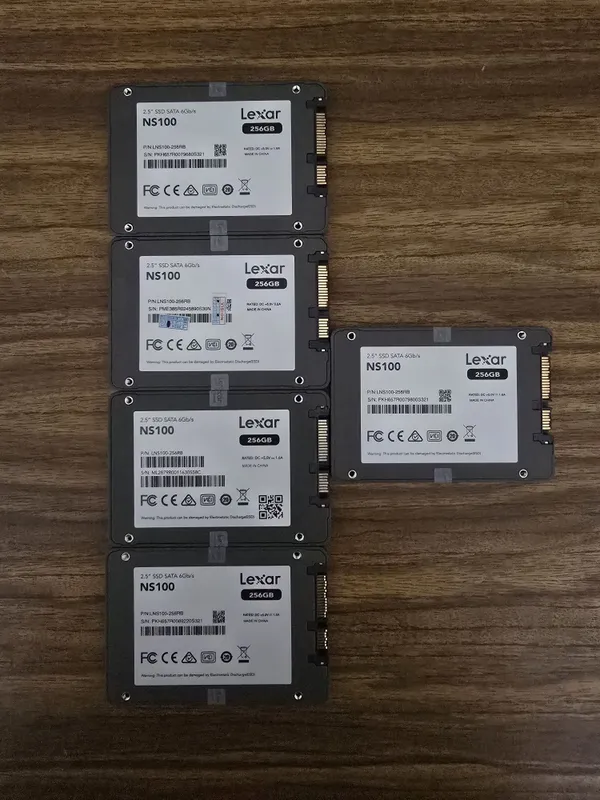 5шт. SSD SATA Lexar 256gb 100% — фото 1