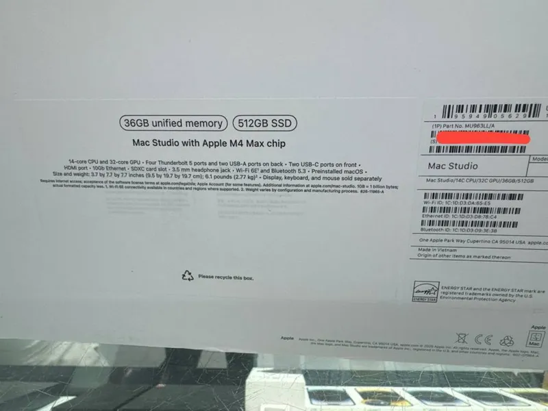 Mac studio m4 max 36/512