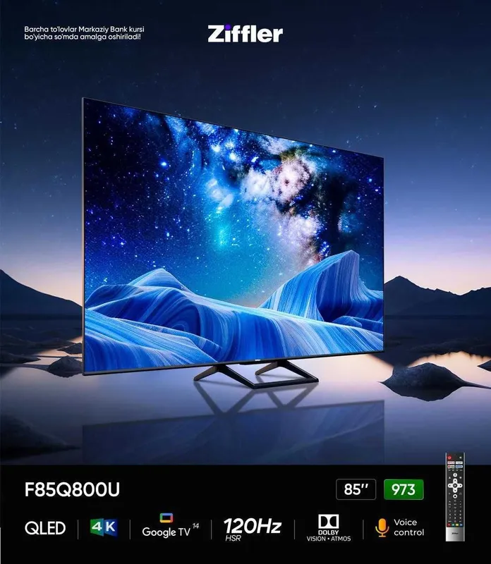 Телевизор ZIFFLER 55 FRAME 65 Qled 144Hz, Google TV — фото 1