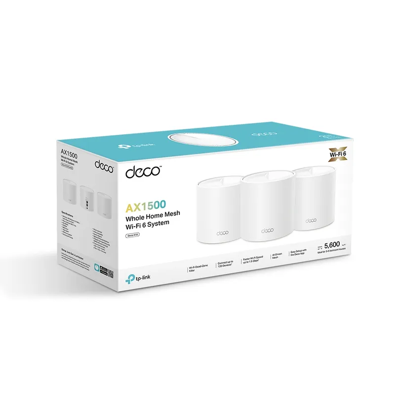 Tp-Link Deco X10 3-pack Mesh-система Wi-Fi 6 — фото 6 Tp-Link Deco X10 3-pack Mesh-система Wi-Fi 6 — фото 6