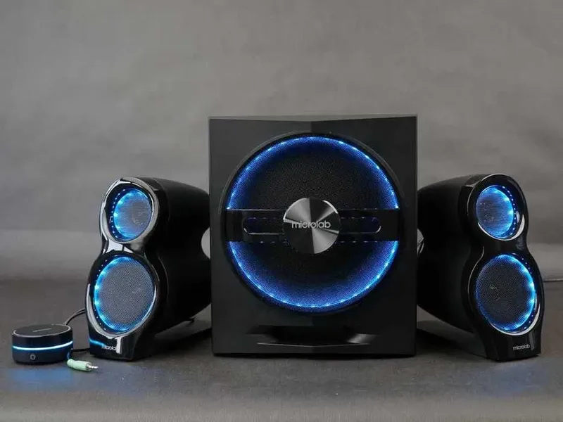 Microlab T10/2.1/56W RMS (16*2+24W) Bluetooth 4.0 stereosistema karnaylari 1