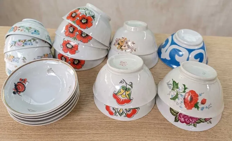 Фарфоровые касушки и пиала