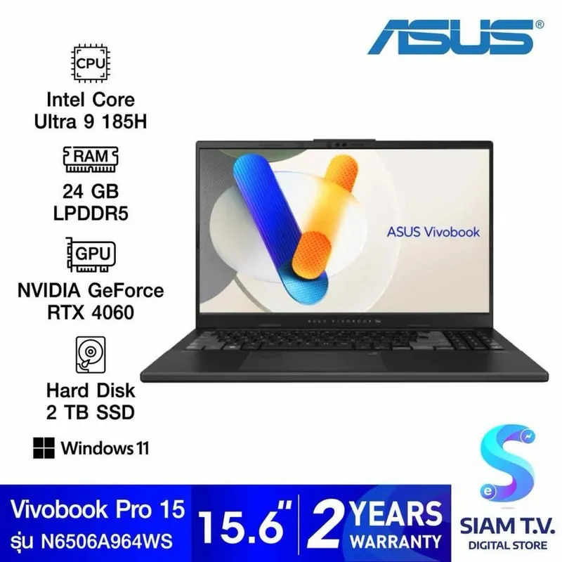 noutbuk asus vivobook pro 15 oled ultra 9 185h 16/24 rtx 4060 24/1.5 2