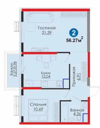 Мирабад 2комн-56м2 | Ипотека 20% | Ключи 09.2026