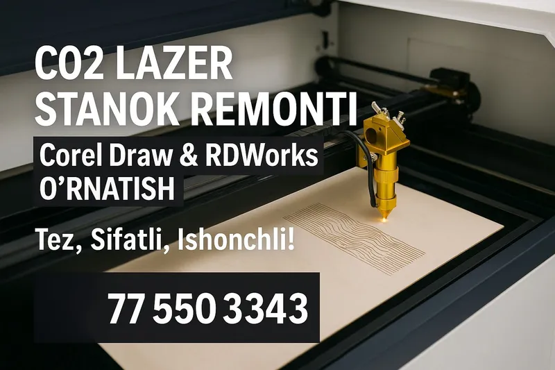 CO2 Lazer Stanok Remonti va Dastur Ornatish Xizmati! Corel & RDWorks