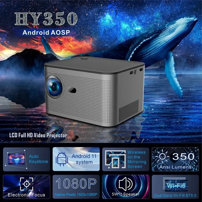 НОВИНКА!СмартПроектор android11.HY350 +доставка бепул.ф — фото 1