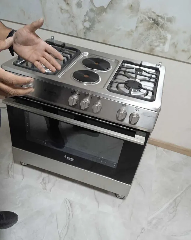 Gefest Комбинированная плита (90×60) Model: GF1042IX INOX Доставка 1