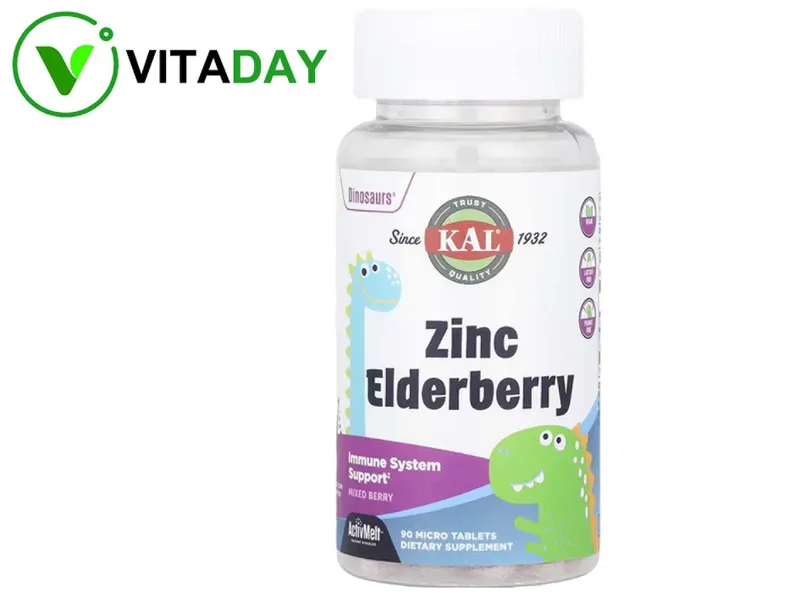 KAL Zinc Elderberry ActivMelt растворимые таблетки с цинком и бузиной