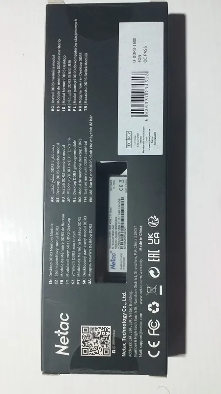 Netac ddr3 16gb 4x4gb — фото 1