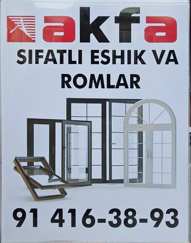 Akfa va Mdf Sifatli Eshik va Romlar
