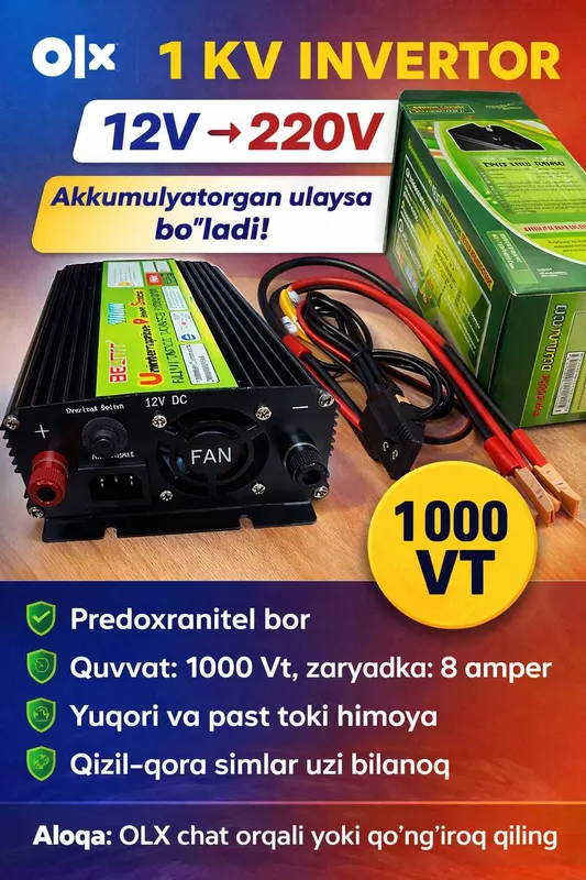 1000 W quvvat inverter