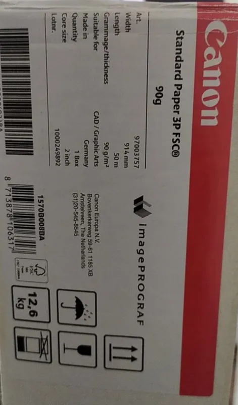 Рулонная бумага для плоттера Canon CAD ST.Pap.90g