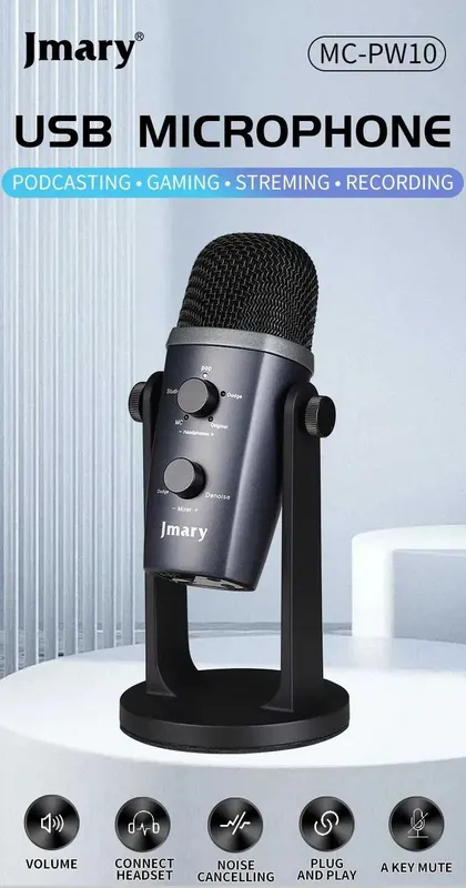 Jmary MC-PW10 Отличный USB-микрофон для стримов, озвучки, подкастов
