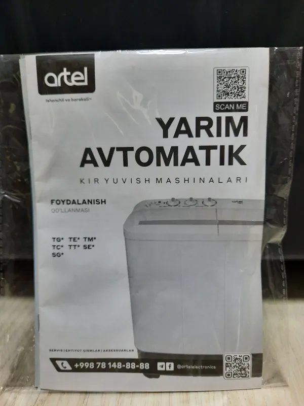 ARTEL ярим автомат кир ювиш машинаси 8-кг. 7 ARTEL ярим автомат кир ювиш машинаси 8-кг. 7