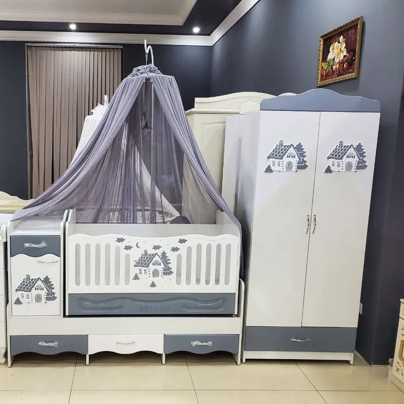 детский мебель шкаф и кровать
