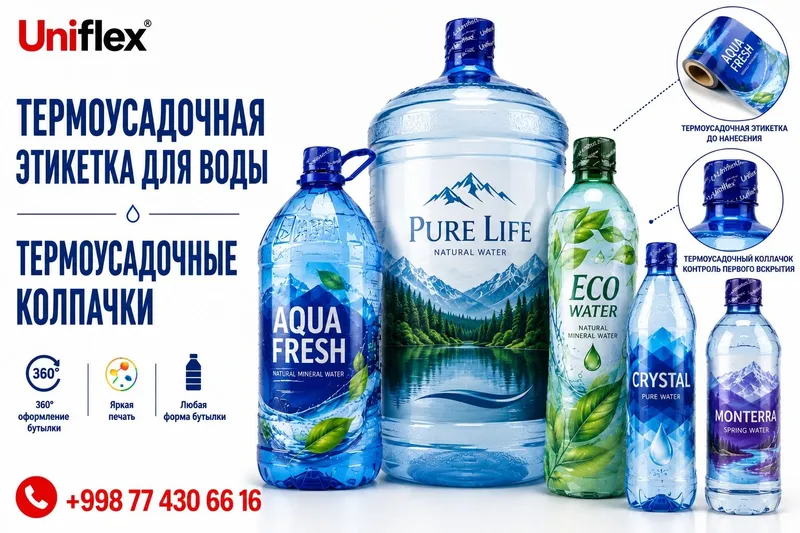 Термоусадочная этикетка и колпачки для воды Самоклеящиеся этикетки Термоусадочная этикетка и колпачки для воды Самоклеящиеся этикетки