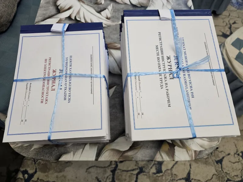 Мехнат мухофазаси буйича журналлар, гувохномалар тайёрлаймиз 1 Мехнат мухофазаси буйича журналлар, гувохномалар тайёрлаймиз 1