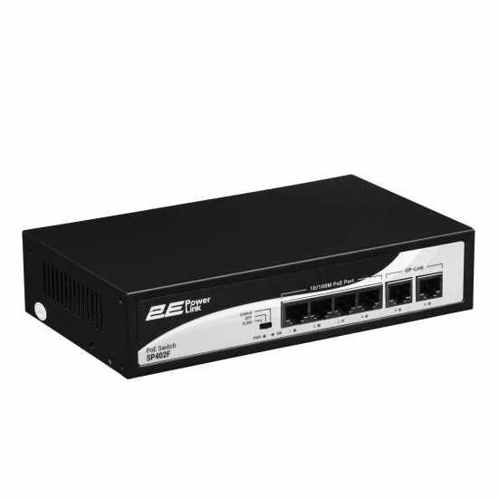 Aksiya: 2E SP402F kommutatori, 4xFE PoE+2xFE Uplink, 55 Vt, boshqarilmaydigan 2 Aksiya: 2E SP402F kommutatori, 4xFE PoE+2xFE Uplink, 55 Vt, boshqarilmaydigan 2