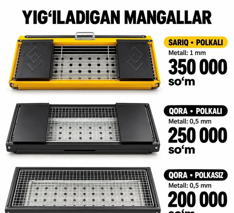 Yeĝiluvchan mangal Складной Мангал 60*20см 3 Yeĝiluvchan mangal Складной Мангал 60*20см 3