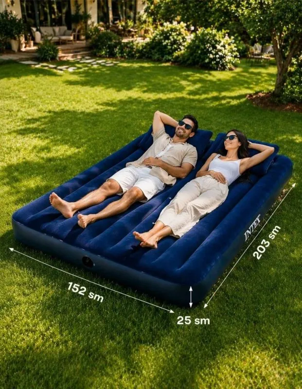 Intex 2 Kishilik Yumshoq va Qulay Matras — фото 3