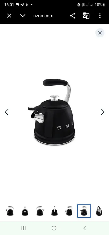 Чайник со свистком SMEG CKLW2001BL 5 Чайник со свистком SMEG CKLW2001BL 5
