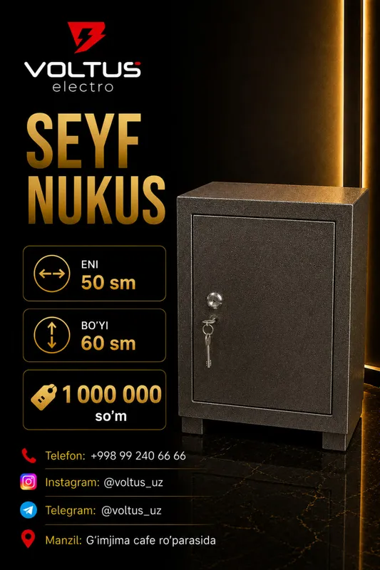 Mustahkam va zamonaviy seyf