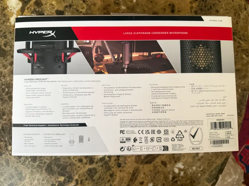 Студийный микрофон HyperX Procast 2 Студийный микрофон HyperX Procast 2