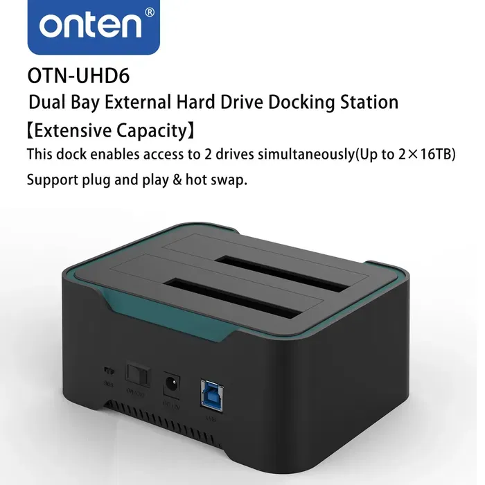 USB 3.0 SATA dok-stansiya 2,5/3,5 OTN-UHD6 Onten 7