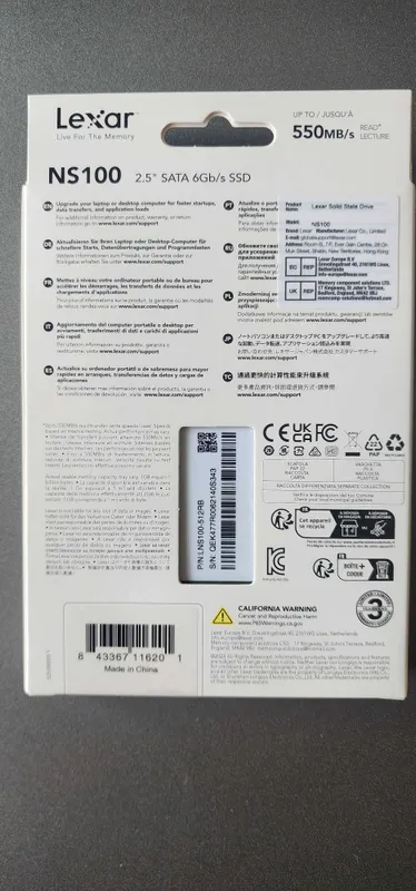 Lexar SSD 512 Gb новые — фото 1