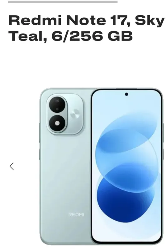 Redmi Note 17, память 256 ГБ 4 Redmi Note 17, память 256 ГБ 4