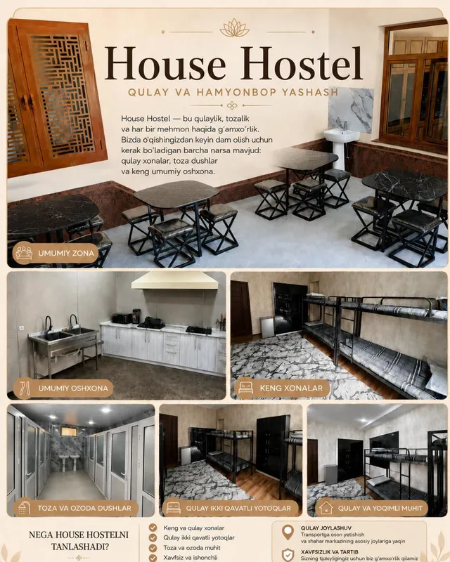 Qizlarga hostel, Хостел для девушек 1 Qizlarga hostel, Хостел для девушек 1