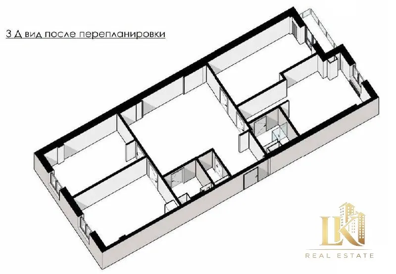 4-комнатная квартира 7/9 этаж в ЖК Comfort House, 124 м², без ремонта, с дизайн-проектом в подарок — фото 2