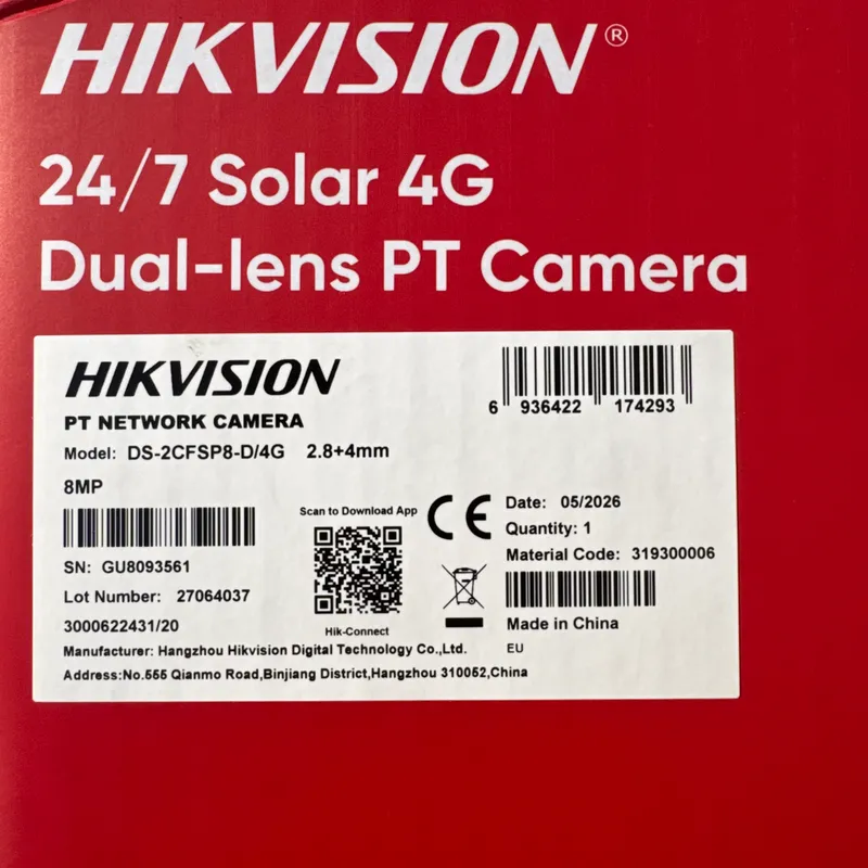 4G камера Hikvision DS-2CFSP8-D/4G 4MP+4MP 4