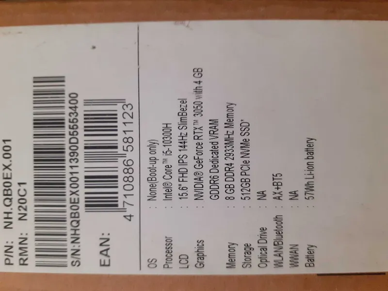Acer nitro AN515-55