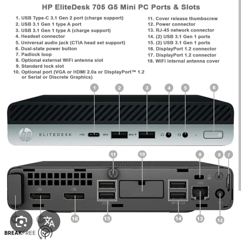 HP mini PC EliteDesk Ryzen 5 3400G — фото 3