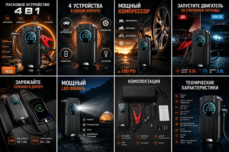 Avtomobil uchun ishga tushirish qurilmasi (kompressor) 9