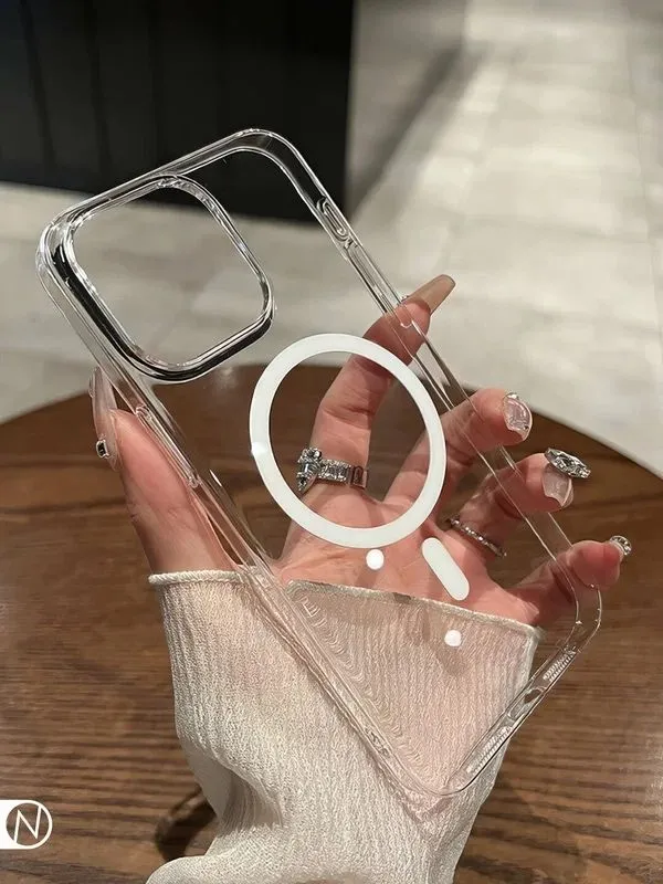Прозрачный чехол MagSafe-iPhone 12 Pro Max силикон