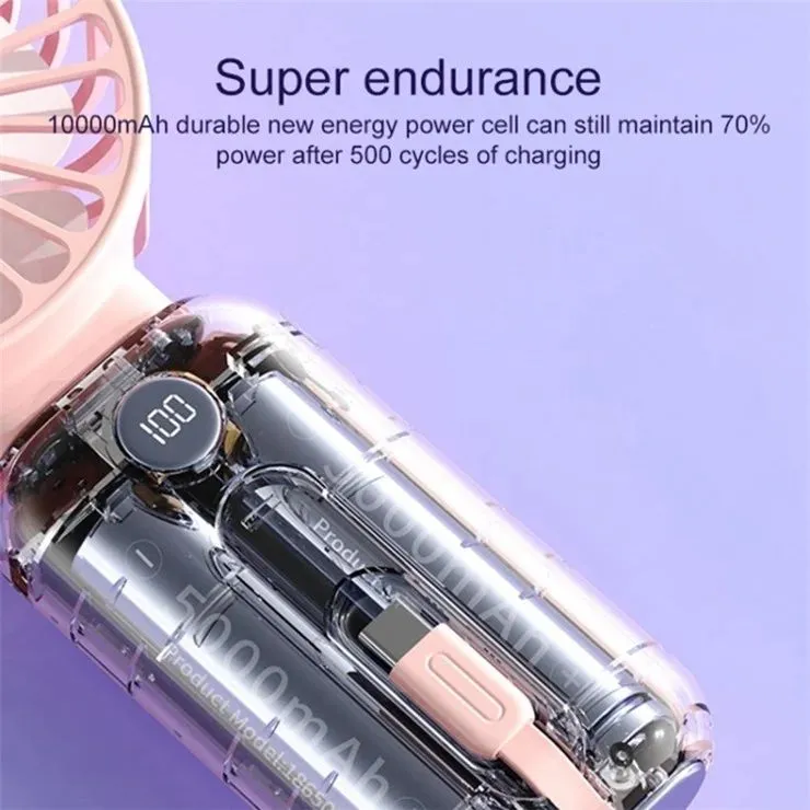 Мини-вентилятор 2в1 powerbank 2 Мини-вентилятор 2в1 powerbank 2