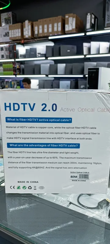 Скидка!Доставка! Hdmi кабель 80 метр/ 4 k оптический / активный — фото 2