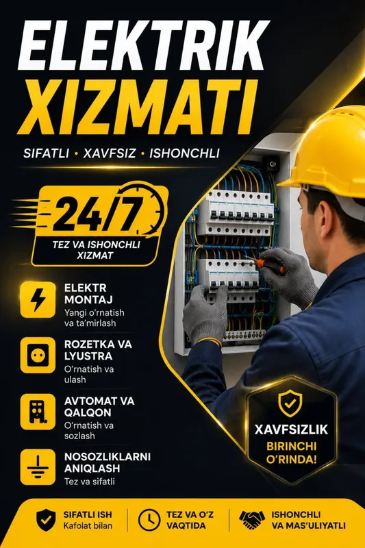 ELEKTRIK XIZMATI24/7