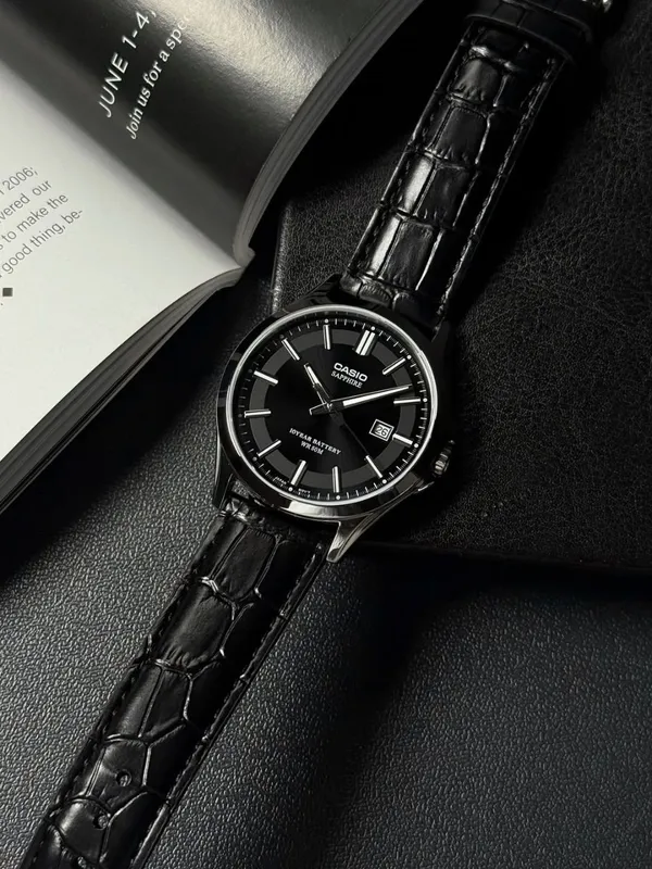Оригинальные часы Casio на кожаном ремешке - Коробка, Документ — фото 3