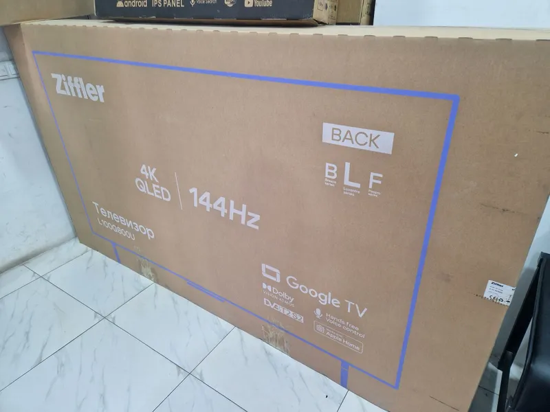 Телевизоры ziffler 100 Qled 4k 144hz доставка есть наличые есть — фото 1